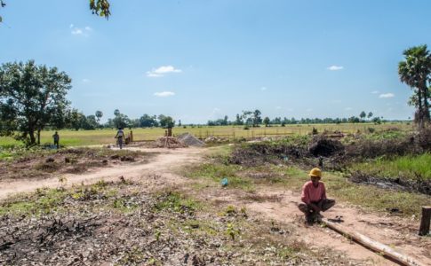 カンボジア小学校建設地の11日目の様子
