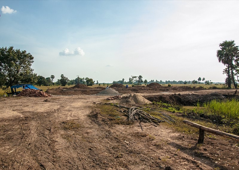 カンボジアの学校建設地21目の様子