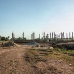 カンボジアの学校建設予定地の30日目の様子