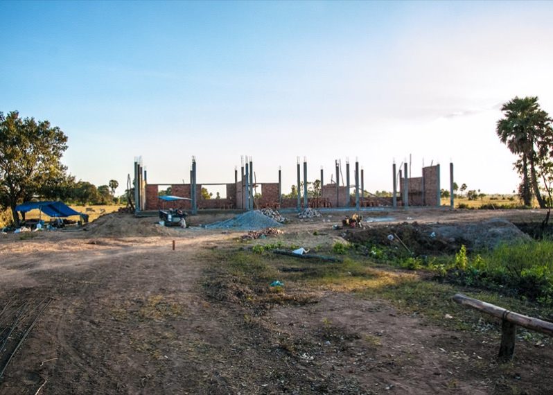 カンボジアの学校建設地33日目の様子