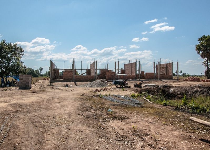 カンボジアの学校建設36日目の様子