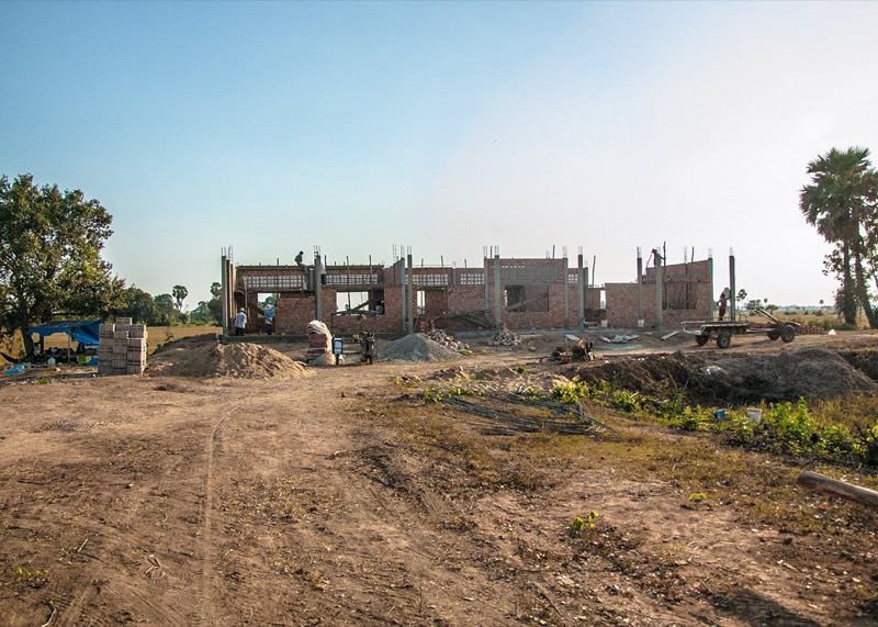カンボジアの小学校建設地39日目の様子