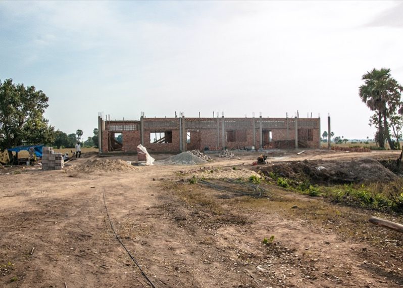 カンボジアの学校建設地40日目の様子
