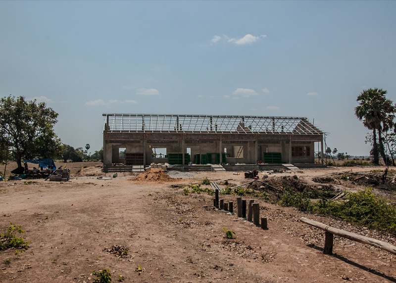 カンボジアの学校建設地85日目の様子