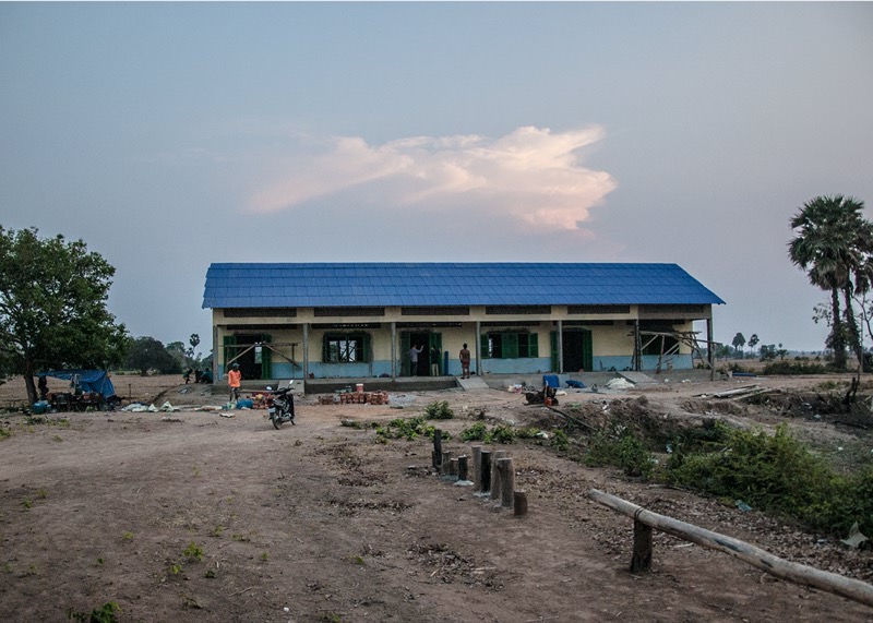 カンボジアの学校建設地97日目の様子