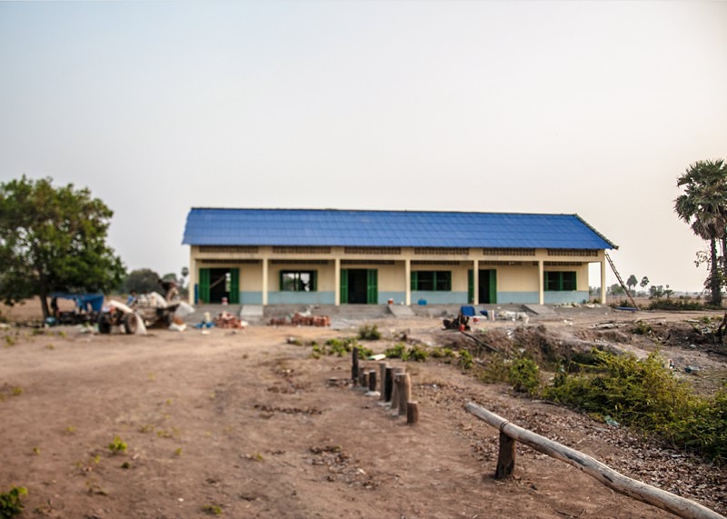 カンボジアの学校建設地99日目の様子
