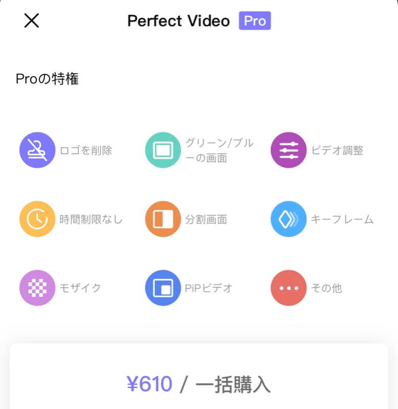 Perfect Videoに課金するメリット