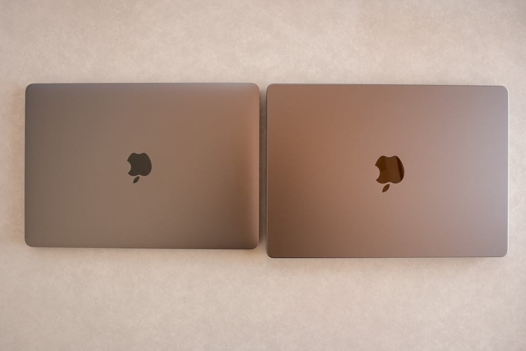 MacBook Pro13インチと14インチの大きさ