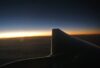 飛行機からの朝焼け