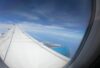 飛行機の窓からの様子